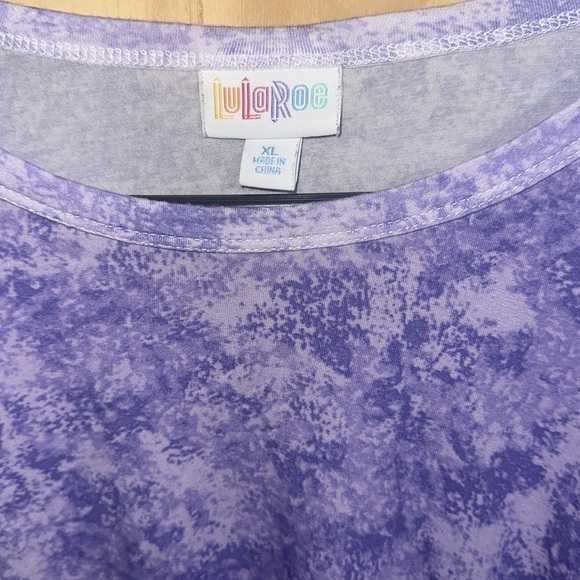 LuLaRoe Purple Short Sleeve Relaxed Blouse - Picture 2 of 4